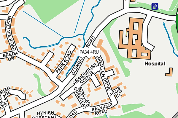 PA34 4RU map - OS OpenMap – Local (Ordnance Survey) PA34 4RU map - OS OpenMap – Local (Ordnance Survey)