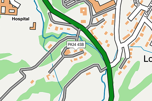 PA34 4SB map - OS OpenMap – Local (Ordnance Survey) PA34 4SB map - OS OpenMap – Local (Ordnance Survey)