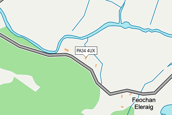 PA34 4UX map - OS OpenMap – Local (Ordnance Survey) PA34 4UX map - OS OpenMap – Local (Ordnance Survey)