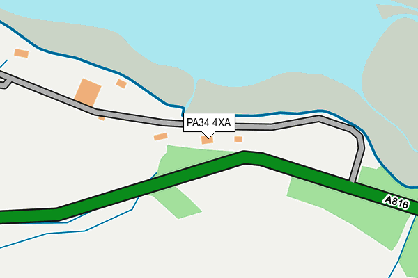PA34 4XA map - OS OpenMap – Local (Ordnance Survey) PA34 4XA map - OS OpenMap – Local (Ordnance Survey)