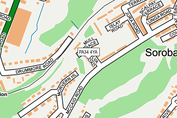 PA34 4YA map - OS OpenMap – Local (Ordnance Survey) PA34 4YA map - OS OpenMap – Local (Ordnance Survey)