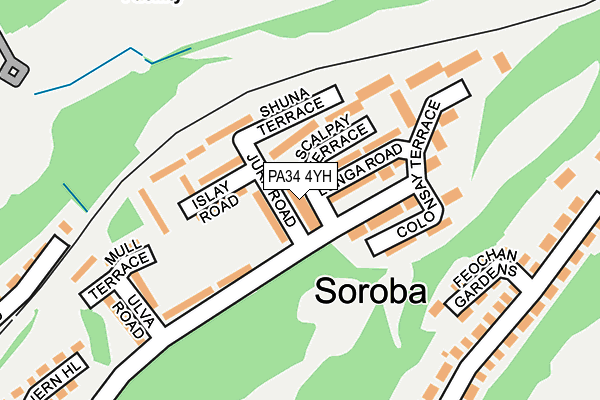 PA34 4YH map - OS OpenMap – Local (Ordnance Survey) PA34 4YH map - OS OpenMap – Local (Ordnance Survey)