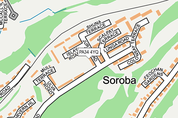 PA34 4YQ map - OS OpenMap – Local (Ordnance Survey) PA34 4YQ map - OS OpenMap – Local (Ordnance Survey)