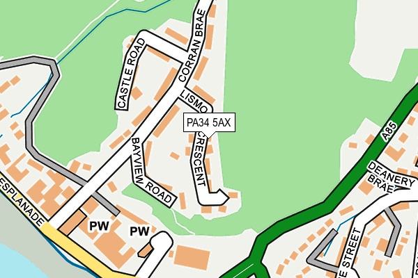 PA34 5AX map - OS OpenMap – Local (Ordnance Survey) PA34 5AX map - OS OpenMap – Local (Ordnance Survey)