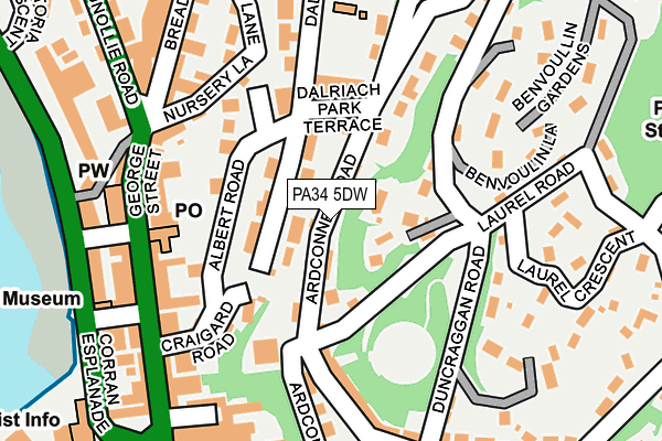 PA34 5DW map - OS OpenMap – Local (Ordnance Survey) PA34 5DW map - OS OpenMap – Local (Ordnance Survey)