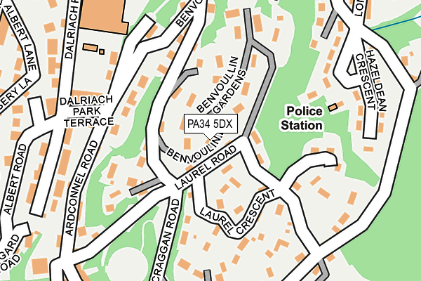PA34 5DX map - OS OpenMap – Local (Ordnance Survey) PA34 5DX map - OS OpenMap – Local (Ordnance Survey)
