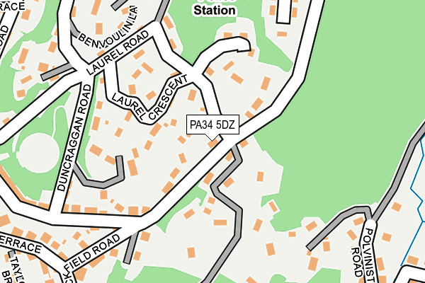 PA34 5DZ map - OS OpenMap – Local (Ordnance Survey) PA34 5DZ map - OS OpenMap – Local (Ordnance Survey)