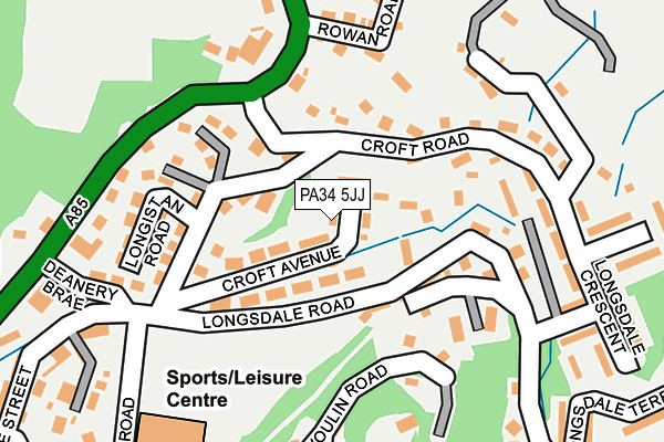 PA34 5JJ map - OS OpenMap – Local (Ordnance Survey) PA34 5JJ map - OS OpenMap – Local (Ordnance Survey)