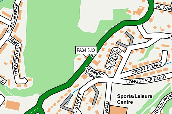 PA34 5JQ map - OS OpenMap – Local (Ordnance Survey) PA34 5JQ map - OS OpenMap – Local (Ordnance Survey)