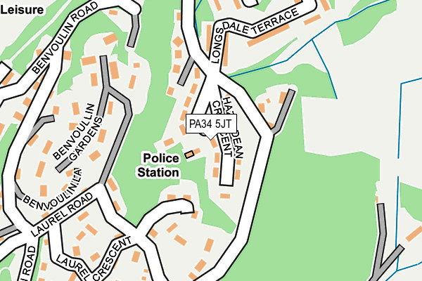 PA34 5JT map - OS OpenMap – Local (Ordnance Survey) PA34 5JT map - OS OpenMap – Local (Ordnance Survey)