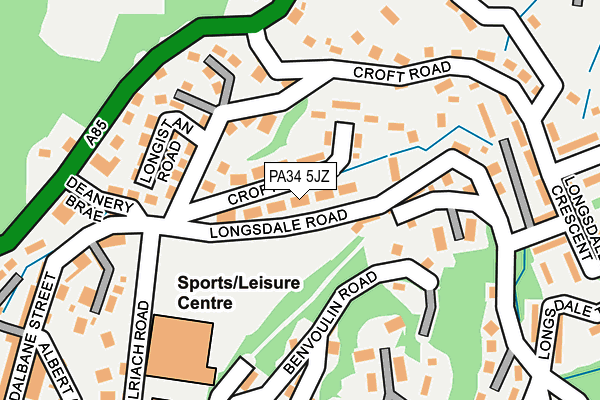 PA34 5JZ map - OS OpenMap – Local (Ordnance Survey) PA34 5JZ map - OS OpenMap – Local (Ordnance Survey)