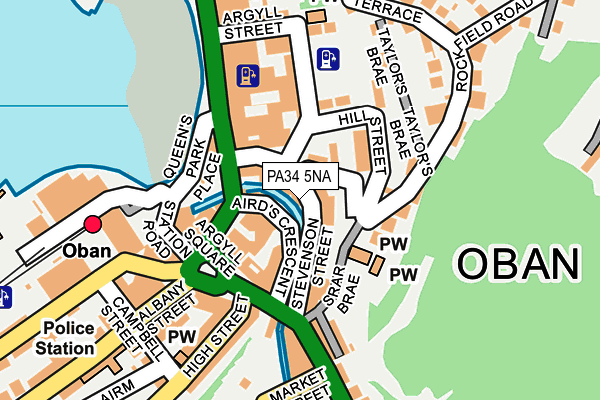 PA34 5NA map - OS OpenMap – Local (Ordnance Survey) PA34 5NA map - OS OpenMap – Local (Ordnance Survey)