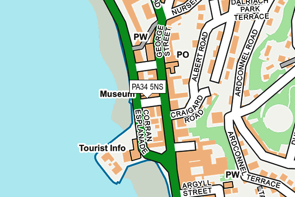 PA34 5NS map - OS OpenMap – Local (Ordnance Survey) PA34 5NS map - OS OpenMap – Local (Ordnance Survey)