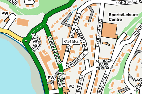 PA34 5NZ map - OS OpenMap – Local (Ordnance Survey) PA34 5NZ map - OS OpenMap – Local (Ordnance Survey)