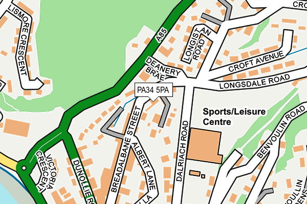 PA34 5PA map - OS OpenMap – Local (Ordnance Survey) PA34 5PA map - OS OpenMap – Local (Ordnance Survey)