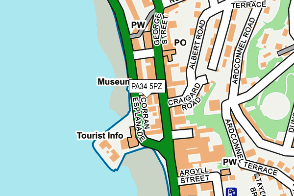 PA34 5PZ map - OS OpenMap – Local (Ordnance Survey) PA34 5PZ map - OS OpenMap – Local (Ordnance Survey)