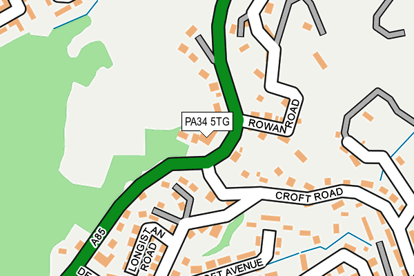 PA34 5TG map - OS OpenMap – Local (Ordnance Survey) PA34 5TG map - OS OpenMap – Local (Ordnance Survey)