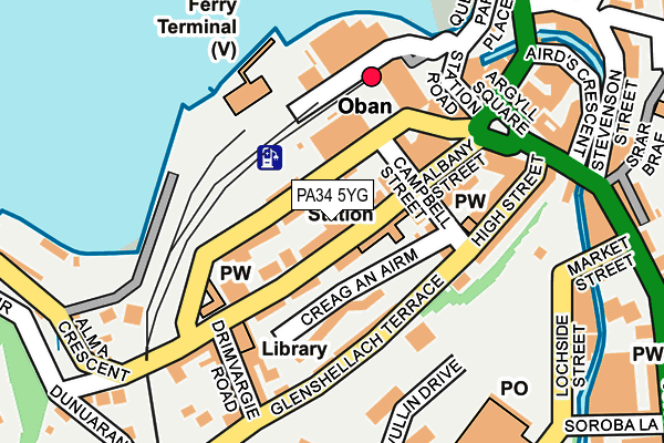 PA34 5YG map - OS OpenMap – Local (Ordnance Survey) PA34 5YG map - OS OpenMap – Local (Ordnance Survey)
