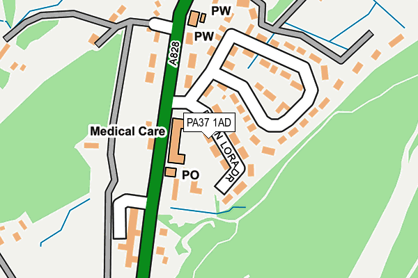 PA37 1AD map - OS OpenMap – Local (Ordnance Survey) PA37 1AD map - OS OpenMap – Local (Ordnance Survey)
