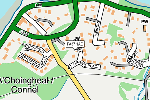 PA37 1AE map - OS OpenMap – Local (Ordnance Survey) PA37 1AE map - OS OpenMap – Local (Ordnance Survey)