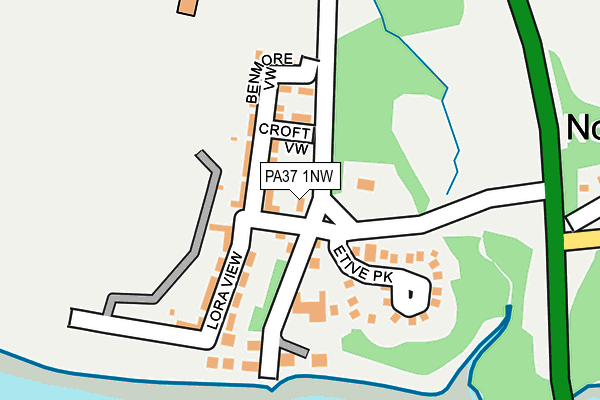 PA37 1NW map - OS OpenMap – Local (Ordnance Survey) PA37 1NW map - OS OpenMap – Local (Ordnance Survey)