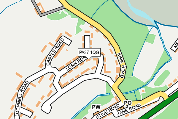 PA37 1QG map - OS OpenMap – Local (Ordnance Survey) PA37 1QG map - OS OpenMap – Local (Ordnance Survey)
