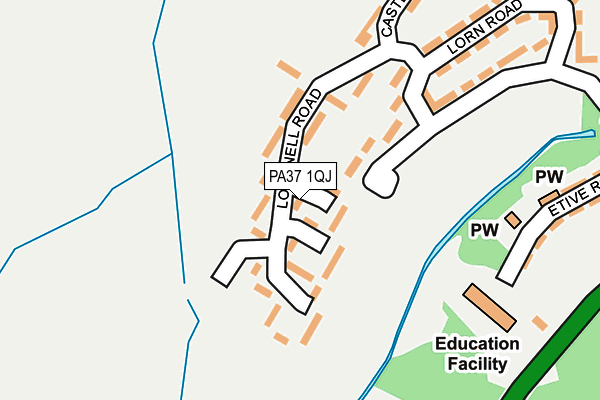 PA37 1QJ map - OS OpenMap – Local (Ordnance Survey) PA37 1QJ map - OS OpenMap – Local (Ordnance Survey)