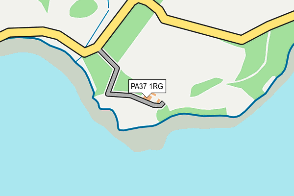 PA37 1RG map - OS OpenMap – Local (Ordnance Survey) PA37 1RG map - OS OpenMap – Local (Ordnance Survey)