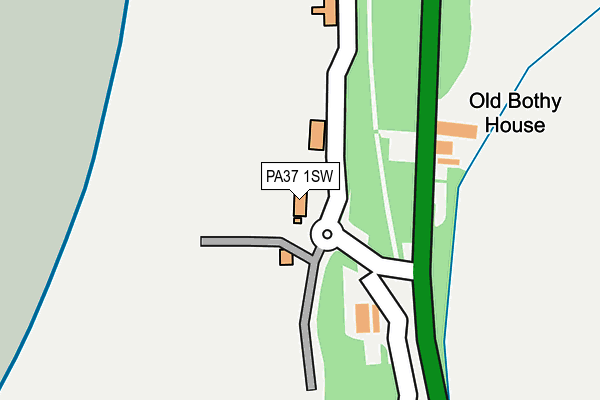 PA37 1SW map - OS OpenMap – Local (Ordnance Survey) PA37 1SW map - OS OpenMap – Local (Ordnance Survey)