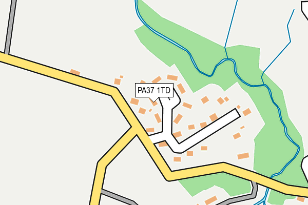 PA37 1TD map - OS OpenMap – Local (Ordnance Survey) PA37 1TD map - OS OpenMap – Local (Ordnance Survey)