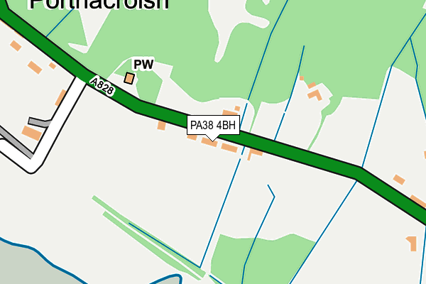 PA38 4BH map - OS OpenMap – Local (Ordnance Survey) PA38 4BH map - OS OpenMap – Local (Ordnance Survey)
