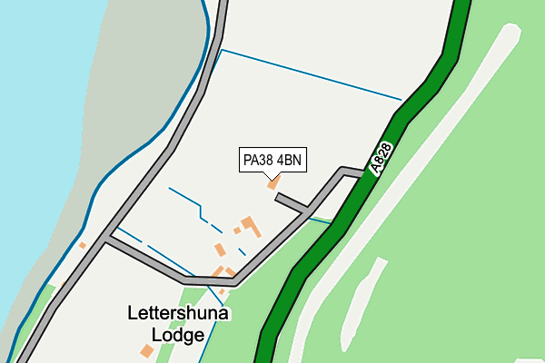 PA38 4BN map - OS OpenMap – Local (Ordnance Survey) PA38 4BN map - OS OpenMap – Local (Ordnance Survey)