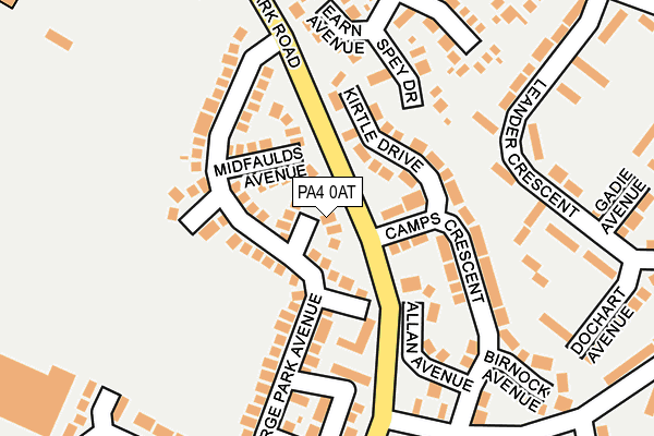 PA4 0AT map - OS OpenMap – Local (Ordnance Survey) PA4 0AT map - OS OpenMap – Local (Ordnance Survey)