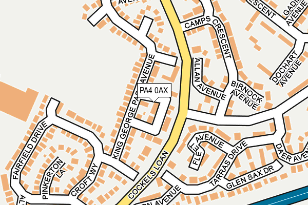 PA4 0AX map - OS OpenMap – Local (Ordnance Survey) PA4 0AX map - OS OpenMap – Local (Ordnance Survey)