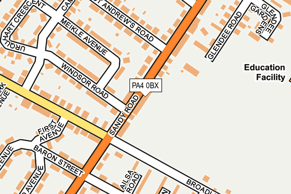PA4 0BX map - OS OpenMap – Local (Ordnance Survey) PA4 0BX map - OS OpenMap – Local (Ordnance Survey)