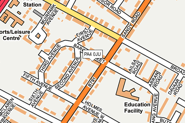 PA4 0JU map - OS OpenMap – Local (Ordnance Survey)