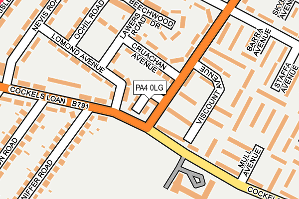 PA4 0LG map - OS OpenMap – Local (Ordnance Survey) PA4 0LG map - OS OpenMap – Local (Ordnance Survey)