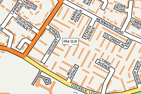 PA4 0LW map - OS OpenMap – Local (Ordnance Survey) PA4 0LW map - OS OpenMap – Local (Ordnance Survey)