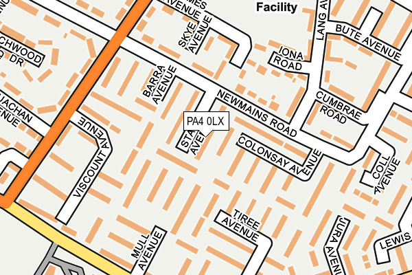 PA4 0LX map - OS OpenMap – Local (Ordnance Survey) PA4 0LX map - OS OpenMap – Local (Ordnance Survey)