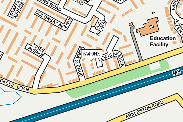 PA4 0NX map - OS OpenMap – Local (Ordnance Survey)