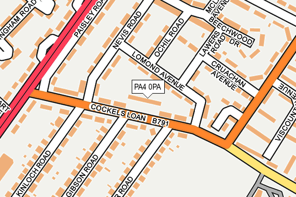PA4 0PA map - OS OpenMap – Local (Ordnance Survey) PA4 0PA map - OS OpenMap – Local (Ordnance Survey)