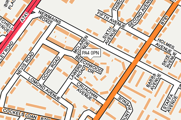 PA4 0PN map - OS OpenMap – Local (Ordnance Survey) PA4 0PN map - OS OpenMap – Local (Ordnance Survey)