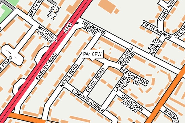 PA4 0PW map - OS OpenMap – Local (Ordnance Survey) PA4 0PW map - OS OpenMap – Local (Ordnance Survey)