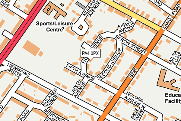 PA4 0PX map - OS OpenMap – Local (Ordnance Survey) PA4 0PX map - OS OpenMap – Local (Ordnance Survey)
