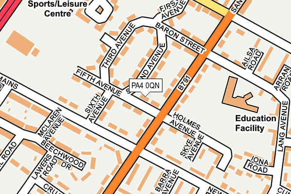 PA4 0QN map - OS OpenMap – Local (Ordnance Survey)