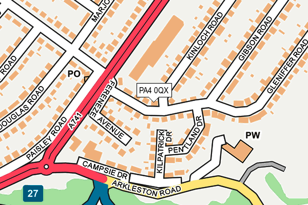 PA4 0QX map - OS OpenMap – Local (Ordnance Survey) PA4 0QX map - OS OpenMap – Local (Ordnance Survey)