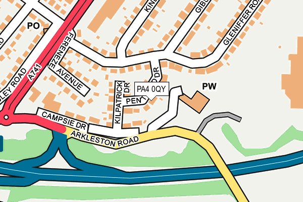 PA4 0QY map - OS OpenMap – Local (Ordnance Survey) PA4 0QY map - OS OpenMap – Local (Ordnance Survey)