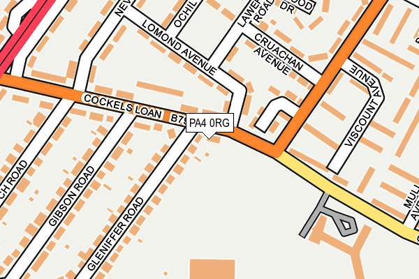 PA4 0RG map - OS OpenMap – Local (Ordnance Survey) PA4 0RG map - OS OpenMap – Local (Ordnance Survey)