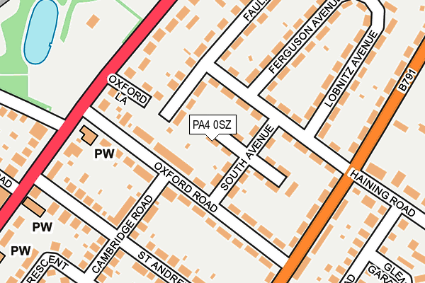 PA4 0SZ map - OS OpenMap – Local (Ordnance Survey) PA4 0SZ map - OS OpenMap – Local (Ordnance Survey)