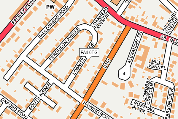 PA4 0TG map - OS OpenMap – Local (Ordnance Survey) PA4 0TG map - OS OpenMap – Local (Ordnance Survey)